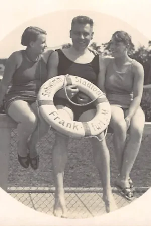 Duitsland Fotokaart Zwemmer Baron in Schwimm Stadion Frankfurt a. Main Deutschland Europa HC267 Niska cena
