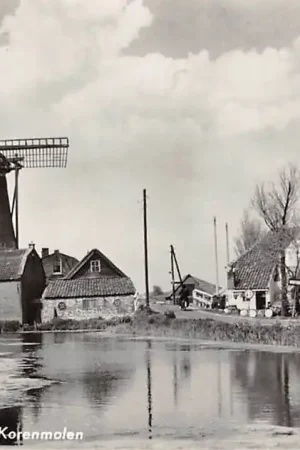 Bezpieczna płatność Nootdorp Oudeweg met Korenmolen 1960 Molen HC61800