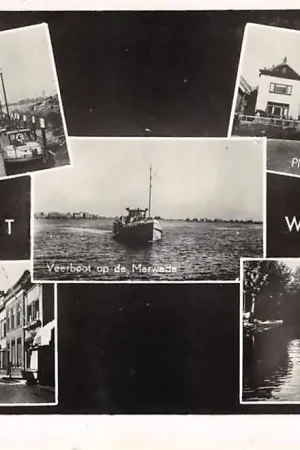 Werkendam Groet uit 1950 Nieuwe Haven Hoogstraat Veerboot Plein Binnenhaven HC61796 Kup teraz