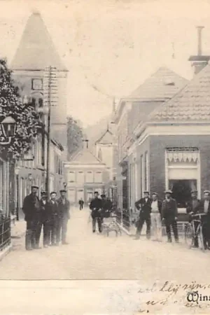 Winschoten met volk 1900 HC61676 Autentyczny