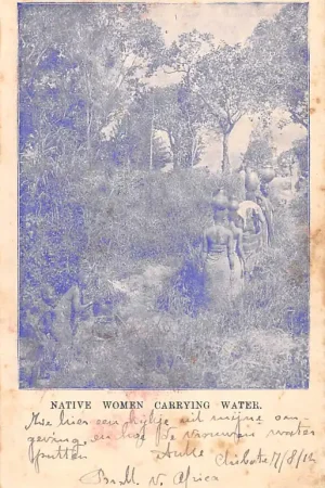 Zimbabwe Rhodesia Native Women carrying water 1900 Africa Afrika HC61634 Wyprzedaż