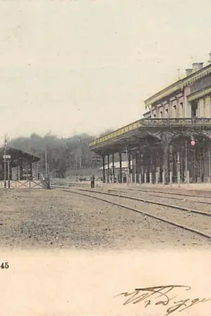 Baarn Station emplacement in kleur 1904 Spoorwegen Nauta 1845 HC61606 Wysoka jakość