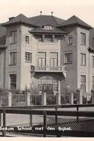 Tylko dziś Bedum School met den Bijbel Fotokaart Groningen HC61465