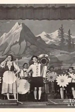 Hilversum Edelweiss-Kapel o.l.v. Johnny Holshuysen met Accordeon Fotokaart Vermeulen Muziek Toneel Theater HC61353 Ekspresowa dostawa