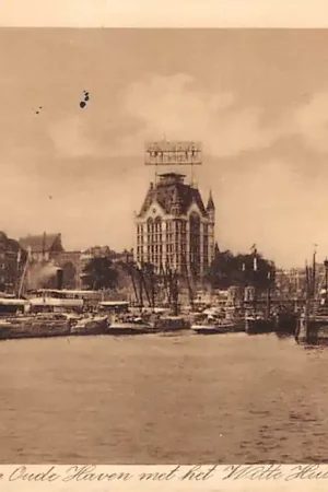 Oryginalny Rotterdam Ingang Oude Haven met het Witte Huis 1937 HC28248