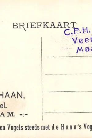 Ekspresowa dostawa Zaandam Reclame H.B. de Haan Zaadhandel Voedert Uw hoenders en Vogels steeds met de Haan's Vogel- en Hoendervoeder HC27715