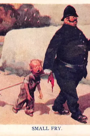 Wyprzedaż Fantasie Vintage Small fry Agent brengt jongen op Illustrator Lawson Webb HC27555