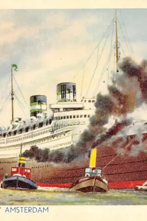 Rotterdam s.s. Nieuw Amsterdam Holland America Line Scheepvaart Schepen Sleepboot HC27455 Szybka dostawa