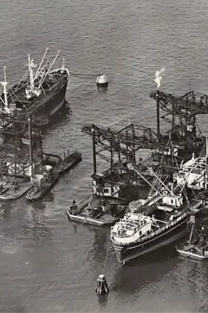 Rotterdam Activity of the docks of Rotterdam KLM Luchtfoto No. 19394 Zee en binnenvaart schepen Scheepvaart HC27452 Rabat