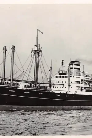 Promocja Rotterdam s.s. Schiedyk 1954 Holland Amerika Lijn Scheepvaart Schepen HC27354