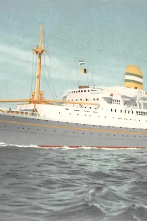 Rabat Rotterdam s.s. Ryndam Holland America Line Scheepsstempel Scheepvaart Schepen HC27196