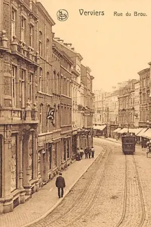 Popularny Verviers Rue du Brou met tram HC27068