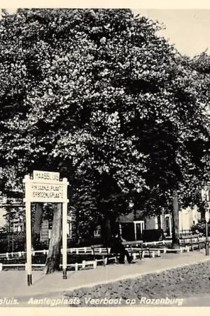 Maassluis Burg. v.d. Lelykade Aanlegplaats Veerboot op Rozenburg Veer Binnenvaart schepen Scheepvaart 1933 HC26844 Kup teraz