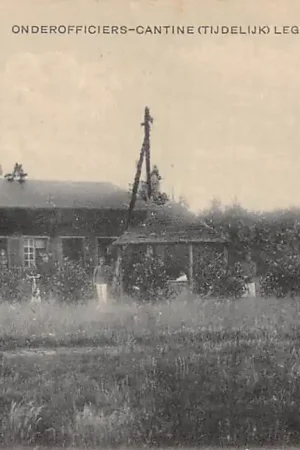 Legerplaats Harskamp Onderofficiers-cantine (tijdelijk) Militair 1921 Veluwe HC26815 Autentyczny