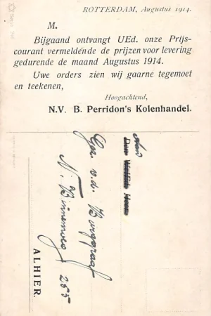 Oferta Rotterdam Reclame N.V. B. Perridon's Kolenhandel HC26923