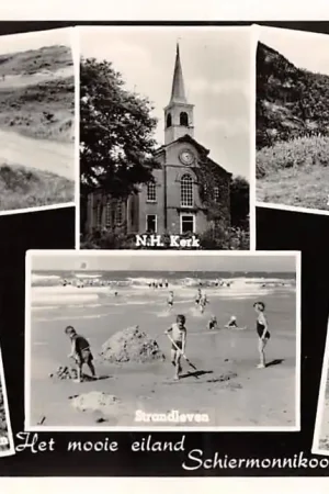 Zamów teraz Schiermonnikoog Het mooie eiland Pr. Bernhardweg Watertoren N.H. Kerk Strandleven Door de duinen en bossen 1955 HC26603