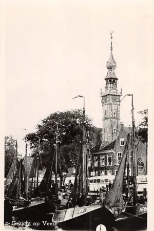 Veere Gezicht op Veere Vissers schepen Arm 30 Auto bus 1949 HC26513 Zwrot pieniędzy