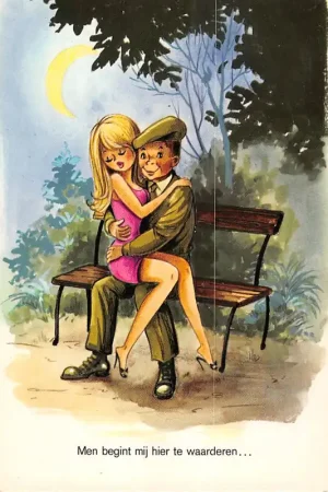 Niska cena Militair Humor Cartoon Men begint mij hier te waarderen HC26512