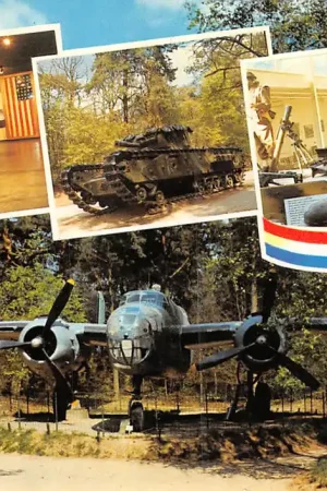 Tylko dziś Overloon Nederlands Nationaal Oorlogs- en Verzetsmuseum Militair Doc. centrum-Maquette Concentartiekamp Ladelung Museumpark Churchill-Tank Wapenhal en Museumpark B25 Mitchell-BommenwerperHC26478