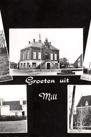 Rabat Mill Groeten uit 1963 Molen De Korenbloem Gemeentehuis Willibrorduskerk Wanroyseweg Kasteel Aldendriel HC26428