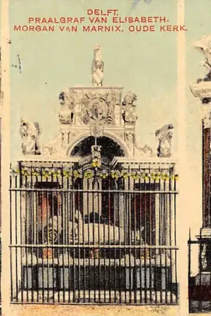 Delft Praalgraven Piet Hein Elisabeth Morgan van Marnix en M.H. tromp in de Oude Kerk 1920 HC26274 Promocja