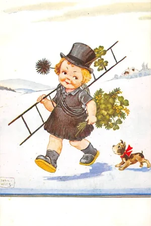 Oferta Fantasie Kind Meisje als schoorsteenveger Vintage Illustrator John Wills HC25848