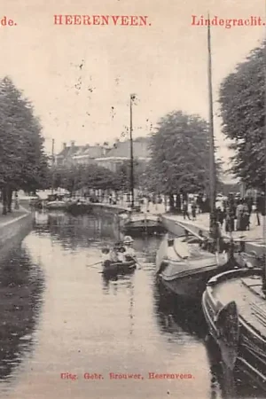 Darmowa dostawa Heerenveen Kolkzijde Lindegracht 1910 Binnenvaart schepen Scheepvaart HC25824