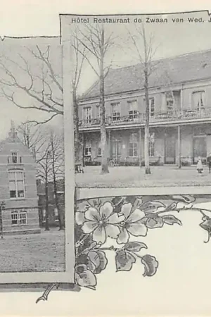 Autentyczny Oisterwijk Hotel Restaurant de Zwaan van Wed. J. Sanders Bondshotel en Gemeentehuis HC25795