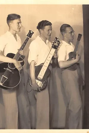 Muziek Fotokaart Muziekgroep Quintet Onbekend Gitaar Accordeon HC25685 Nowość