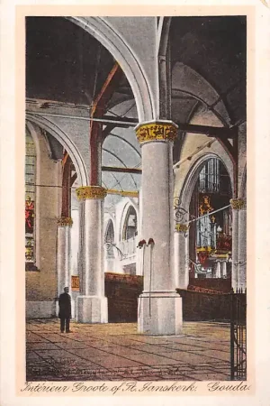 Tani Gouda Interieur Groote of St. Jans kerk met orgel HC25249