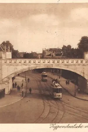 Autentyczny Arnhem Zijpendaalscheweg (Voorm. Drie Poorten) 1916 met tram lijn 3 HC25235
