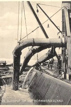 Szybka dostawa Zuiderzeewerken De Sluisput op hetKornwerderzand Zuiderzee IJsselmeer Bakkenzuiger Schepen HC25015