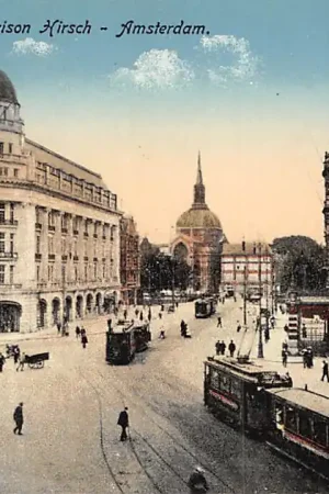 Amsterdam Leidsche Plein met Maison Hirsch Tram 1916 HC24939 Oferta