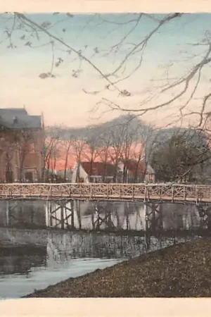 Rabat Alkmaar R.K. Kerk met Knuppelbrug 1919 HC24845
