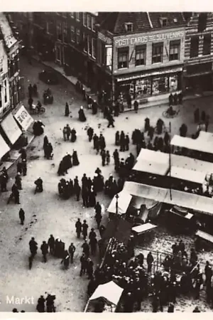 Oryginalny Middelburg Panorama Markt Marktdag 1941 HC24774