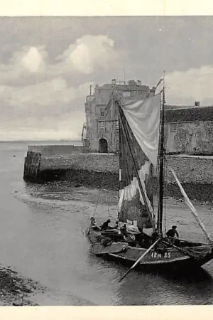 Oryginalny Veere Haven met vissers schepen Arm 35 Arnemuiden Noord-Beveland HC24710