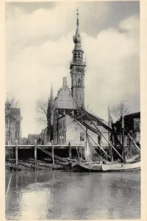 Promocja Veere Haven met vissers schepen Noord-Beveland HC24698