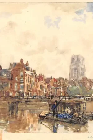 Tylko dziś Rotterdam Haagsche Veer Aquarel J.H. van Mastenbroek T.b.v. Stichting Rotterdam 1940 HC24507