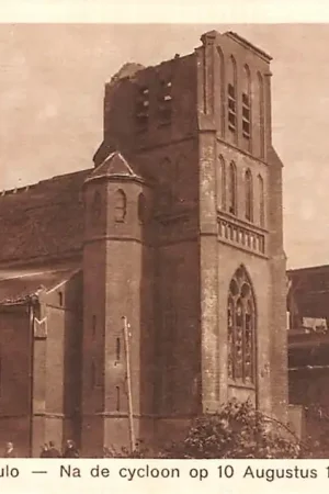 Oferta limitowana Borculo Verwoeste kerk Na de cycloon op 10 Augustus 1925 HC24556