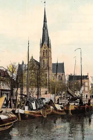 Haarlem Kampervest met Spaarne kerk Tulp Binnenvaart schepen Scheepvaart 1911 HC24261 Ekspresowa dostawa
