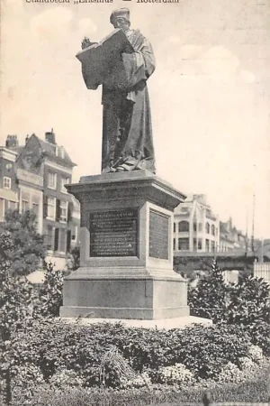 Rotterdam Nieuwe markt Standbeeld Erasmus 1911 HC24216 Wyprzedaż