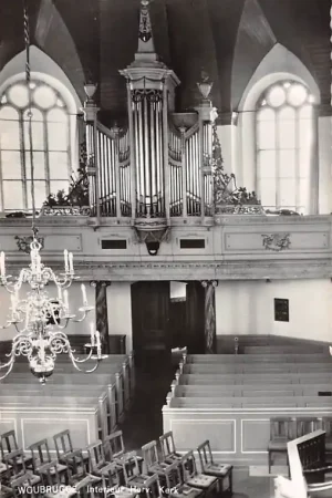 Darmowa dostawa Woubrugge Interieur Hervormde Kerk met orgel 1962 HC23861