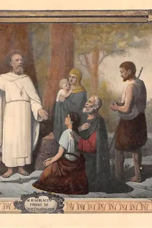 Houthem Kerk Sint Gerlach Interieur De H. Gerlacus preekt de Boetvaardigheid Limburg HC23836 Zwrot pieniędzy