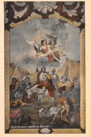 Nowość Houthem Kerk Sint Gerlach Interieur De H. Gerlacus verlaat de Wereld Limburg HC23830