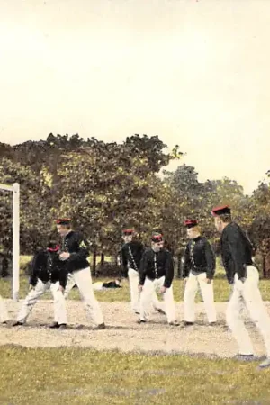 Militair Kazerne leven Op het voetbalveld Soccer Voetbal Tulp HC23591 Darmowa dostawa