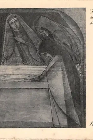 Oosterbeek bij Arnhem Illustrator Jan Toorop De veertien Staties van den kruisweg 14e Statie Het lichaam van Jezus wordt in een nieuw steenen graf gelegd HC23611 Oferta limitowana