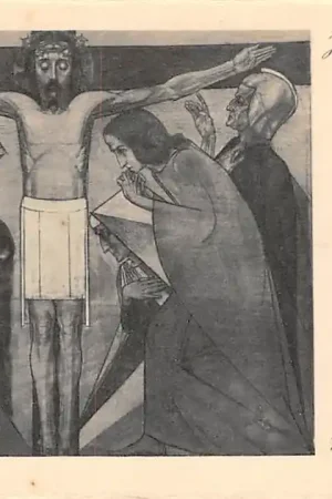 Bezpieczna płatność Oosterbeek bij Arnhem Illustrator Jan Toorop De veertien Staties van den kruisweg 12e Statie Jezus sterft aan het kruis HC23609