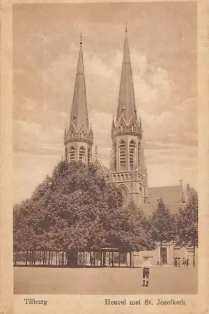 Tilburg Heuvel met St. Jozef kerk 1922 HC23568 Niska cena
