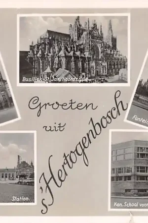 's-Hertogenbosch Groeten uit 1940 Stadhuis Station St. Jan Fontein Kon. School voor Kunst HC23482 Oferta