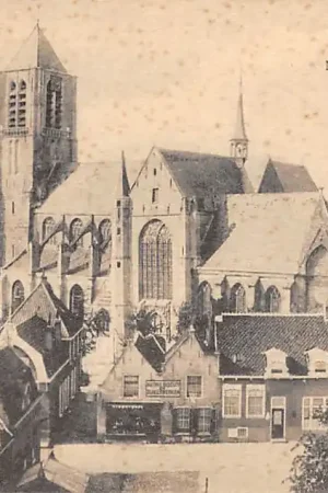 Tholen Ned. Hervormde Kerk met Markt HC23274 Oryginalny